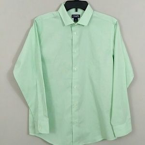 Chaps Boys L(14-18) Light Green Button Front Shirt
